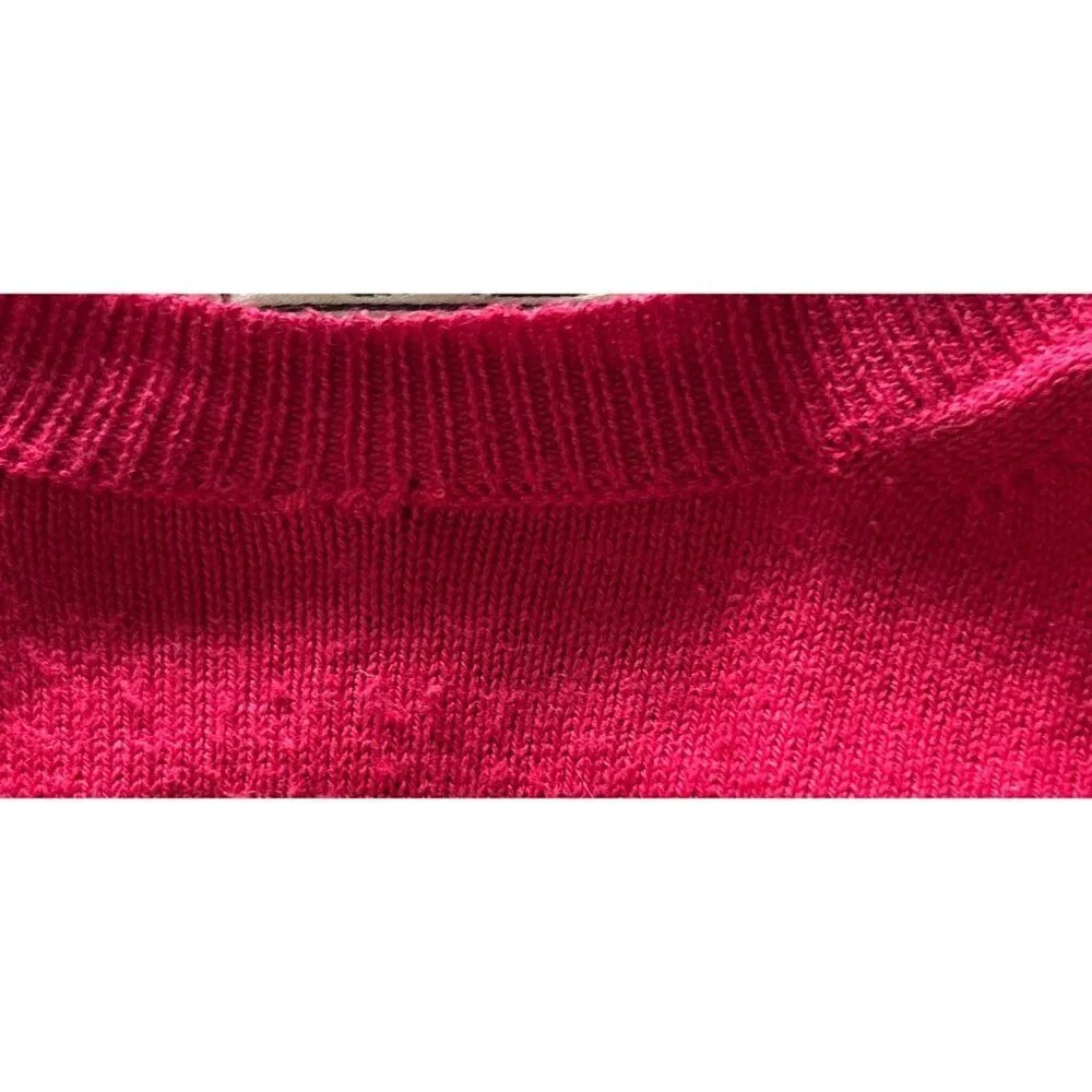 Paul Stuart Red Wool Crewneck Sweater Made In Scotland XL Mens